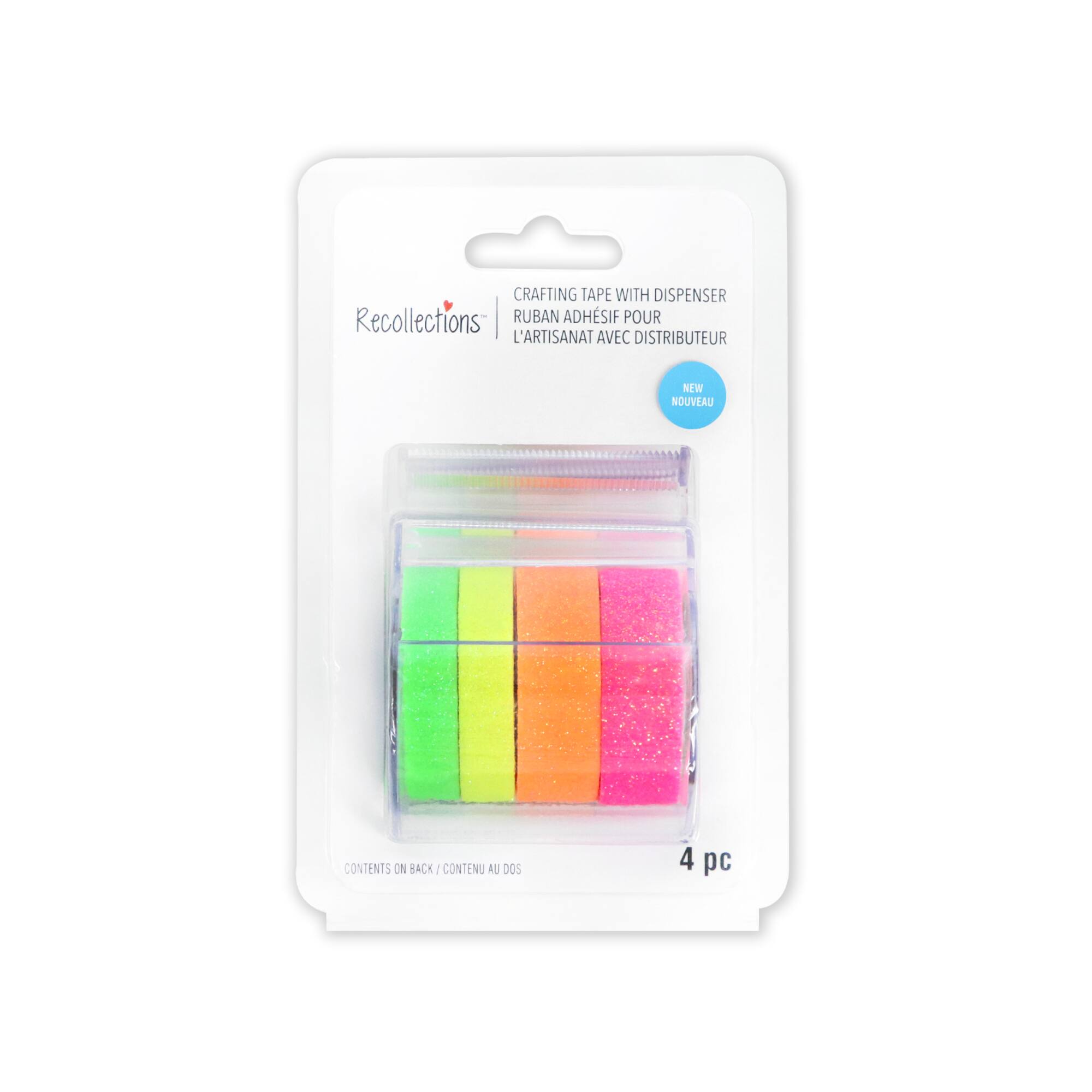12 Packs: Neon Glitter Crafting Tape & Dispenser Set by Recollections™